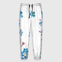 Мужские брюки Букет голубых цветов