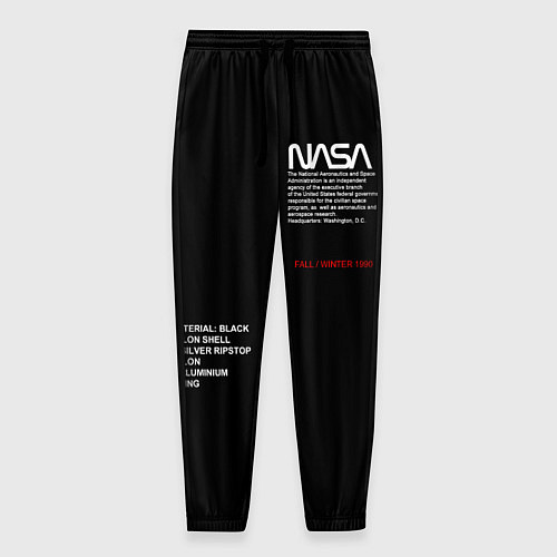 Мужские брюки NASA BLACK UNIFORM SPACE НАСА ЧЁРНАЯ ФОРМА / 3D-принт – фото 1