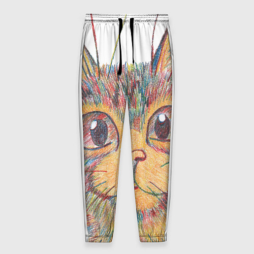 Мужские брюки A 018 Цветной кот / 3D-принт – фото 1