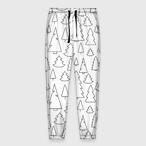 Мужские брюки Простые елочки / 3D-принт – фото 1