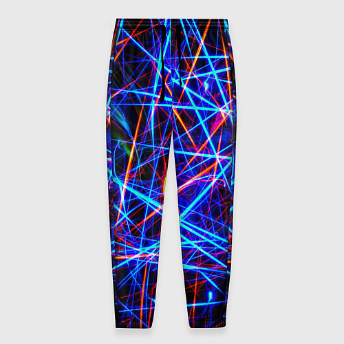 Мужские брюки NEON LINES Glowing Lines Effect / 3D-принт – фото 1