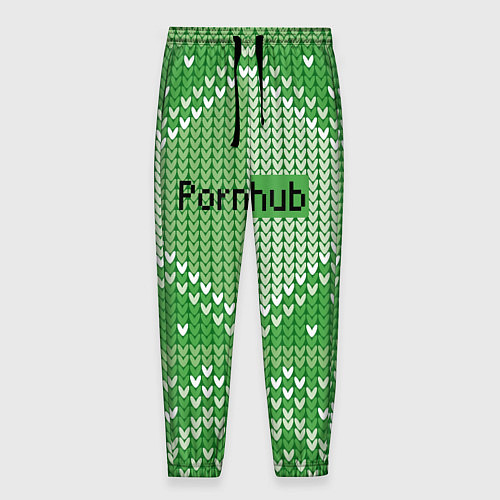 Мужские брюки Porn Hub - новогодний / 3D-принт – фото 1