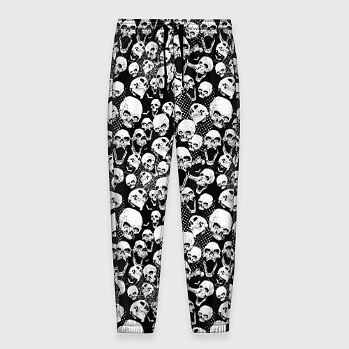 Мужские брюки Screaming skulls & web / 3D-принт – фото 1