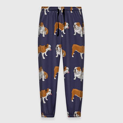 Мужские брюки Английские бульдоги паттерн / 3D-принт – фото 1