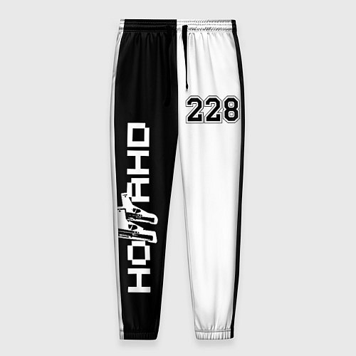 Мужские брюки 228 Black & White / 3D-принт – фото 1