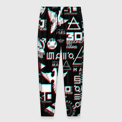 Мужские брюки 30 Seconds to Mars - Glitch / 3D-принт – фото 1
