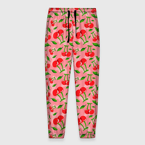 Мужские брюки Вишня Черешня паттерн / 3D-принт – фото 1