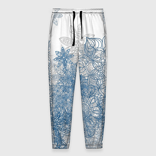 Мужские брюки Коллекция Зимняя сказка Снежинки Sn-1-sh / 3D-принт – фото 1