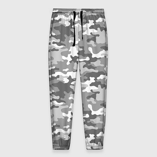 Мужские брюки Серый Военный Камуфляж / 3D-принт – фото 1