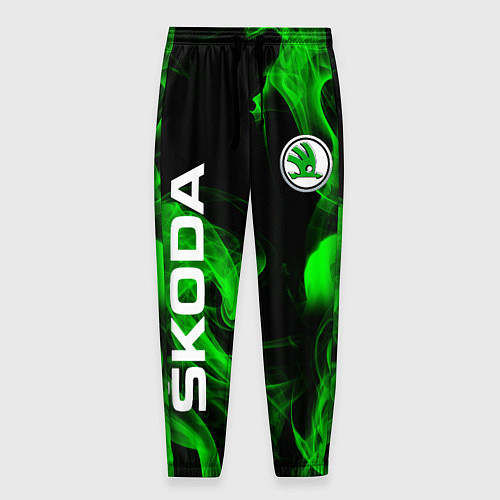 Мужские брюки Skoda: Green Smoke / 3D-принт – фото 1