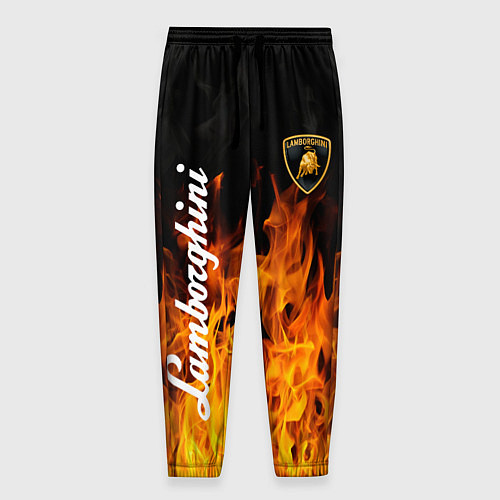 Мужские брюки Lamborghini пламя огня / 3D-принт – фото 1