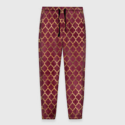 Мужские брюки Gold & Red pattern