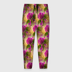 Мужские брюки Фиолетовые цветочки 3d