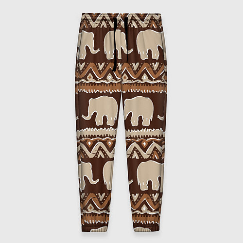 Мужские брюки Слоны паттерн / 3D-принт – фото 1