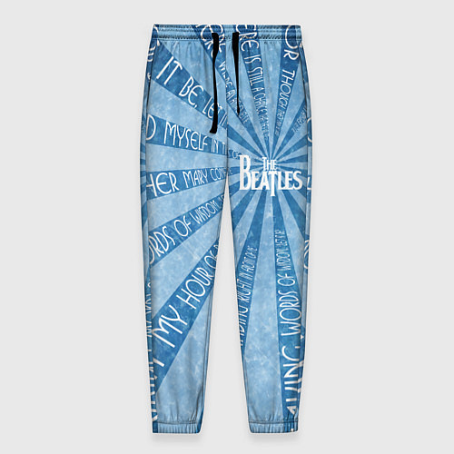 Мужские брюки Beatles - голубой / 3D-принт – фото 1