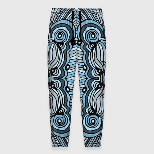 Мужские брюки Абстрактный узор в дудл стиле Рисунок от руки Лини / 3D-принт – фото 1