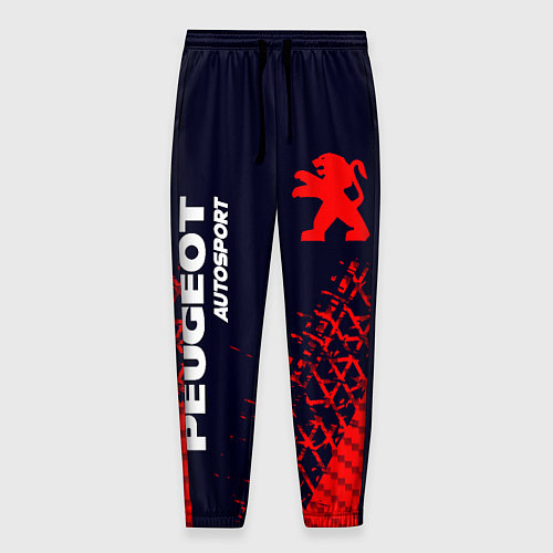 Мужские брюки ПЕЖО Autosport Следы Шин / 3D-принт – фото 1