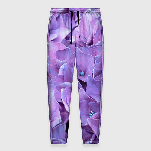 Мужские брюки Фиолетово-сиреневые цветы / 3D-принт – фото 1