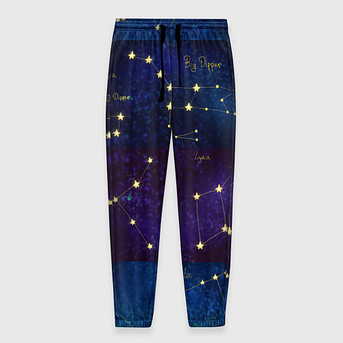 Мужские брюки Самые известные созвездия Северного полушария лето / 3D-принт – фото 1