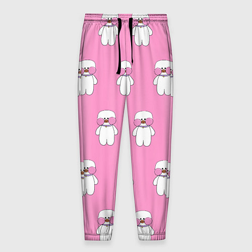 Мужские брюки ЛАЛАФАНФАН на розовом фоне / 3D-принт – фото 1