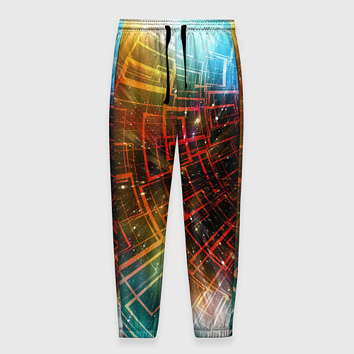 Мужские брюки Portal - Neon Space - туннель из энергетических па / 3D-принт – фото 1