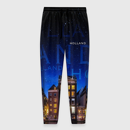 Мужские брюки Голландия в ночи / 3D-принт – фото 1