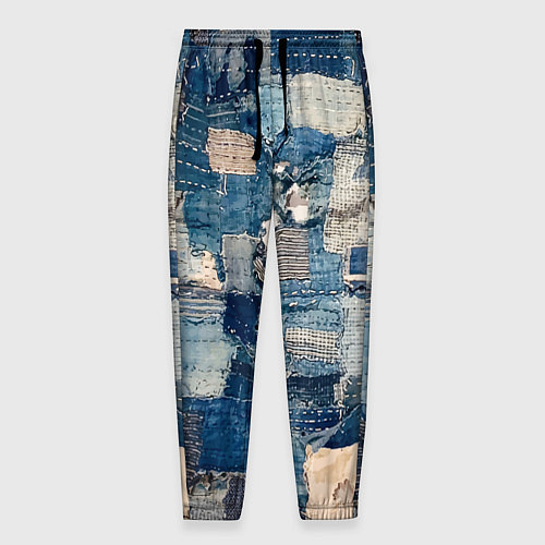 Мужские брюки Patchwork Jeans Осень Зима 2023 / 3D-принт – фото 1