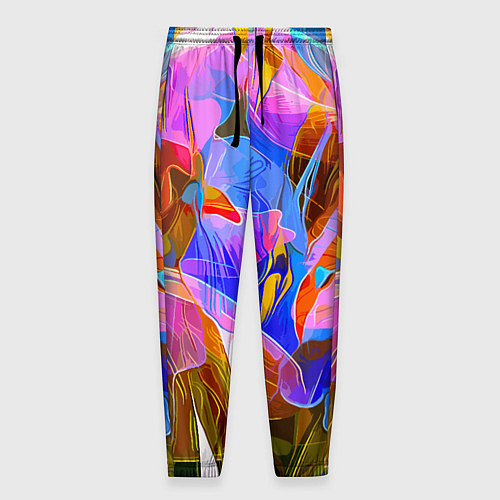Мужские брюки Красочный цветочный паттерн Лето Colorful floral p / 3D-принт – фото 1