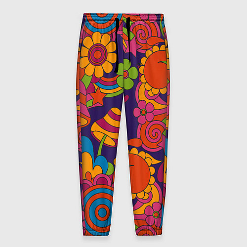 Мужские брюки Психоделический сюжет / 3D-принт – фото 1