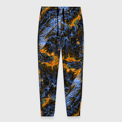 Мужские брюки Оранжево-Синяя Вулканическая Лава