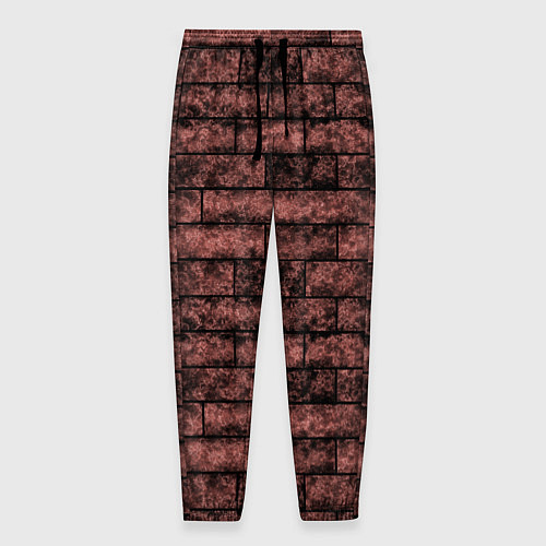Мужские брюки Стена из кирпича терракотового цвета Лофт / 3D-принт – фото 1