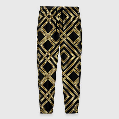 Мужские брюки GOLD LUXURY Золотая абстракция / 3D-принт – фото 1