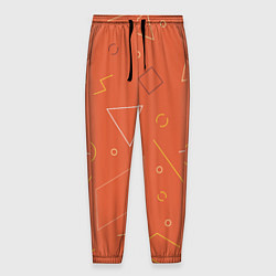 Мужские брюки Геометрические Фигуры На Оранжевом Фоне