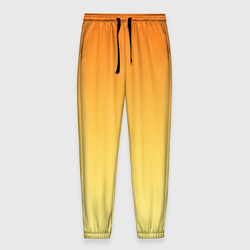 Мужские брюки Оранжевый, желтый градиент / 3D-принт – фото 1