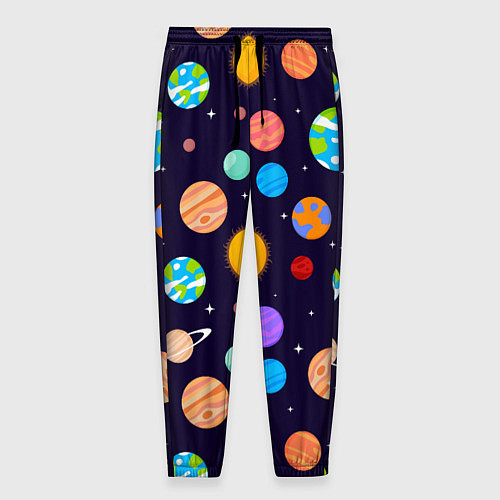 Мужские брюки Солнечная Система Планет / 3D-принт – фото 1