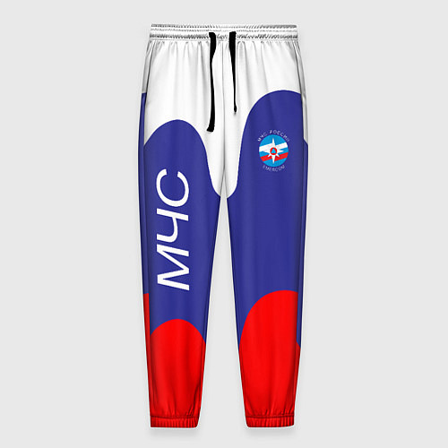 Мужские брюки МЧС - флаг России / 3D-принт – фото 1