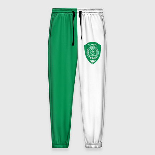 Мужские брюки ФК Ахмат бело-зеленая форма / 3D-принт – фото 1