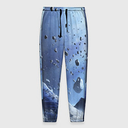 Мужские брюки Космический пейзаж с ледяными скалами