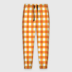 Мужские брюки Бело-оранжевые квадратики