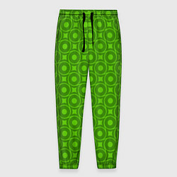 Мужские брюки Зеленые круги и ромбы