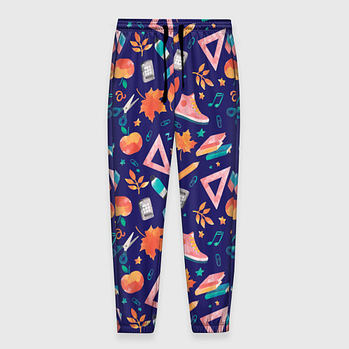 Мужские брюки Школьные атрибуты / 3D-принт – фото 1