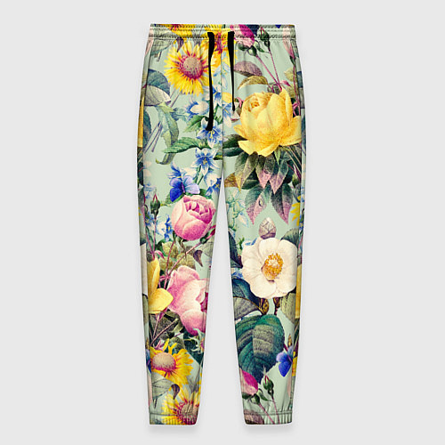 Мужские брюки Солнечные Цветы / 3D-принт – фото 1