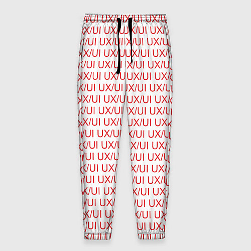 Мужские брюки UXUI red / 3D-принт – фото 1