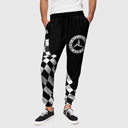 Брюки на резинке мужские Mercedes racing flag, цвет: 3D-принт — фото 2