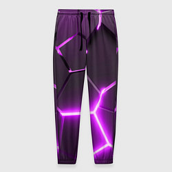 Мужские брюки Фиолетовые неоновые геометрические плиты