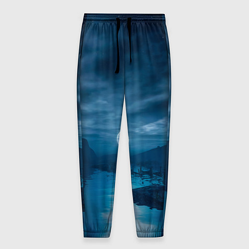 Мужские брюки Пейзаж озера, берега и луны - Dear Esther / 3D-принт – фото 1