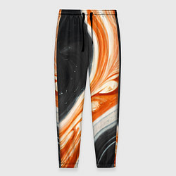 Мужские брюки Оранжевые разводы краски