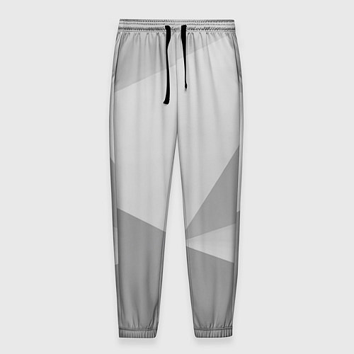 Мужские брюки Геометрические серые фигуры / 3D-принт – фото 1