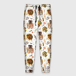 Брюки на резинке мужские Череп с волосами, цвет: 3D-принт