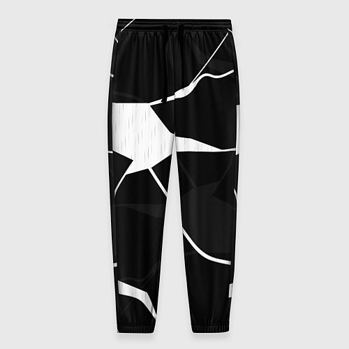 Мужские брюки Черно-белая классика / 3D-принт – фото 1
